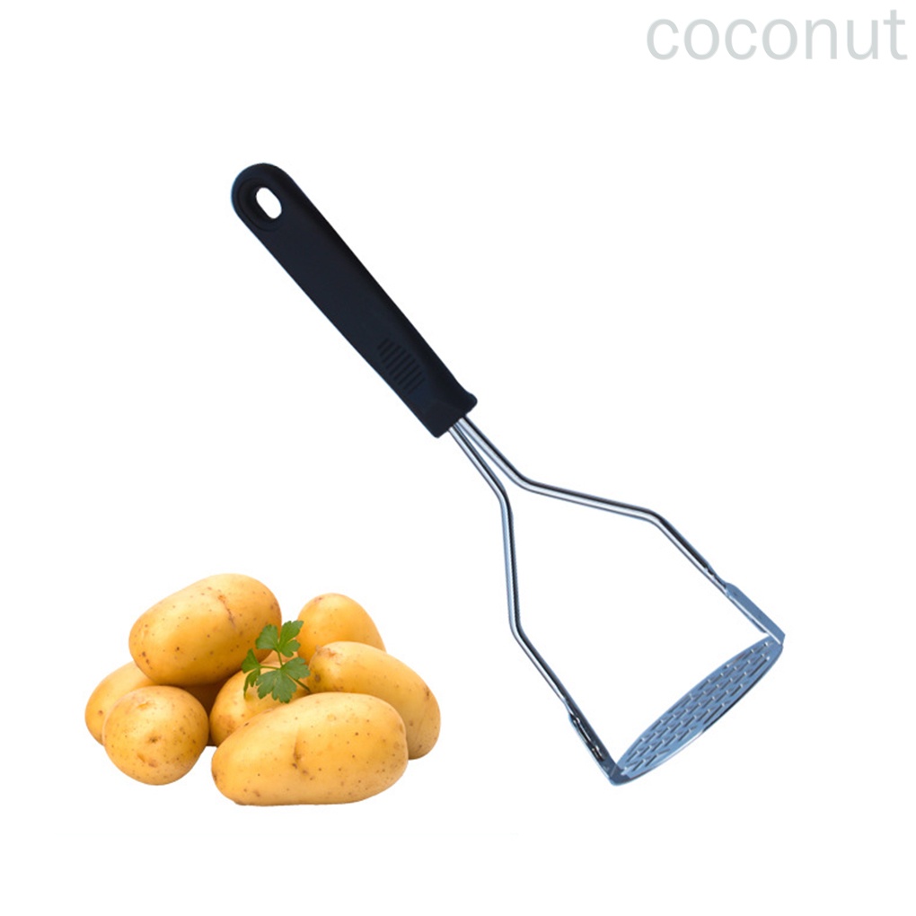 Dụng Cụ Nghiền Khoai Tây Bằng Thép Không Gỉ Có Tay Cầm Màu Đen