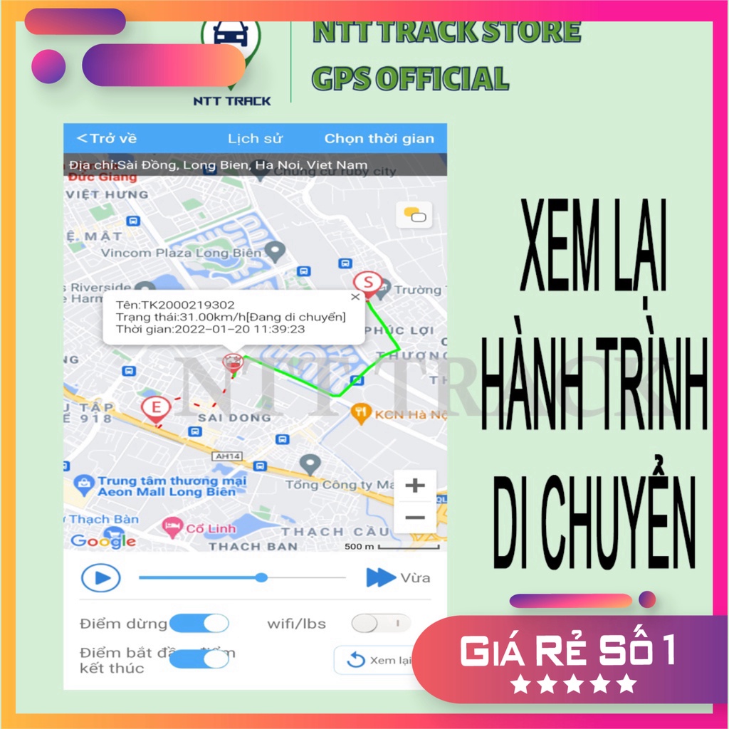 SIÊU KHUYẾN MÃI Thiết bị định vị giám sát xe máy ô tô không dây pin 1500 mAh NTT202C - NTT Track >>>