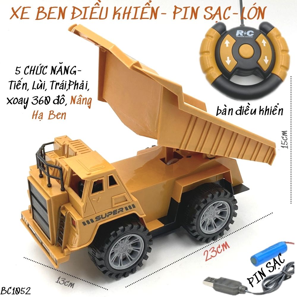 Xe múc , xe Công trình điều khiển Gầu SẮT, bánh XÍCH, pin SẠC