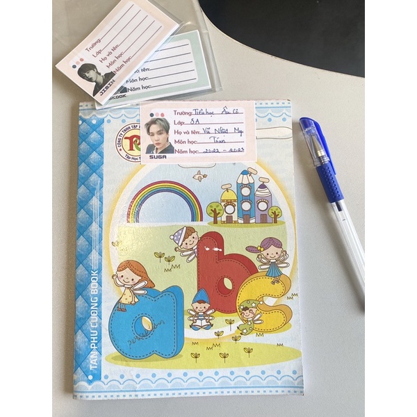 Combo Nhãn Vở BTS Siêu Cute Mlem Mlem Nhãn Vở Học Sinh Nhãn Vở BST Học Sinh Nhãn Vở Cho Bé