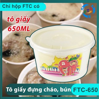 Hộp giấy Ftc tô giấy 650ml đựng đồ ăn mang về cự tiện lợi giá rẻ