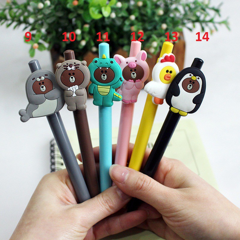 Bút Bi Mực Đen Nhóm Bạn Line Friend