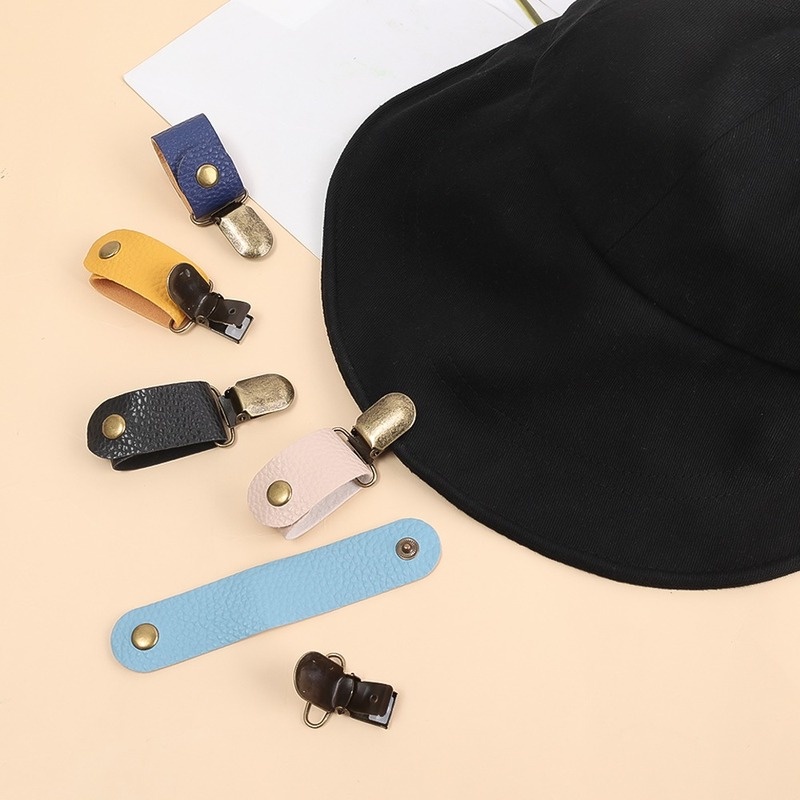 Kẹp Mũ/Túi Xách/Mũ Da PU Co Giãn Kích Thước Nhỏ Gọn Đa Năng Phong Cách Cổ Điển Cho Hoạt Động Ngoài Trời