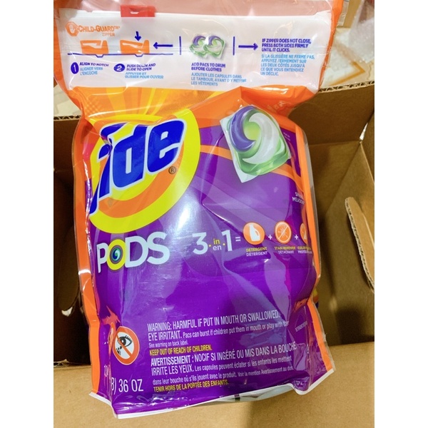 viên giặt Tide pods 168 viên riêng bán lẻ bịch 42 viên