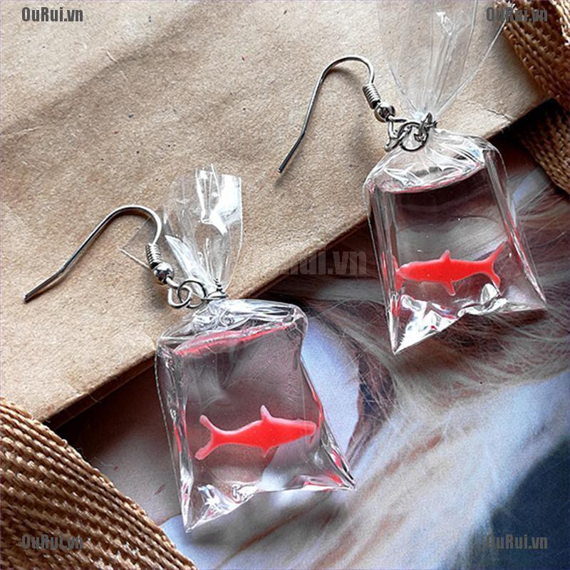 (FCC) Bông Tai Hình Giọt Nước Độc Đáo Thời Trang