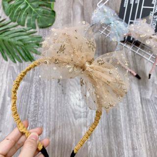 Bờm nơ cho đính lấp lánh cho bé gái