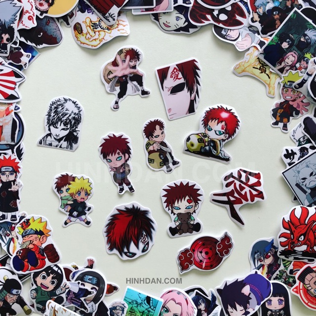 Sticker NARUTO Chống Nước Trang Trí Vali, Xe, Laptop, Nón Bảo Hiểm, Máy Tính, Đàn Guitar