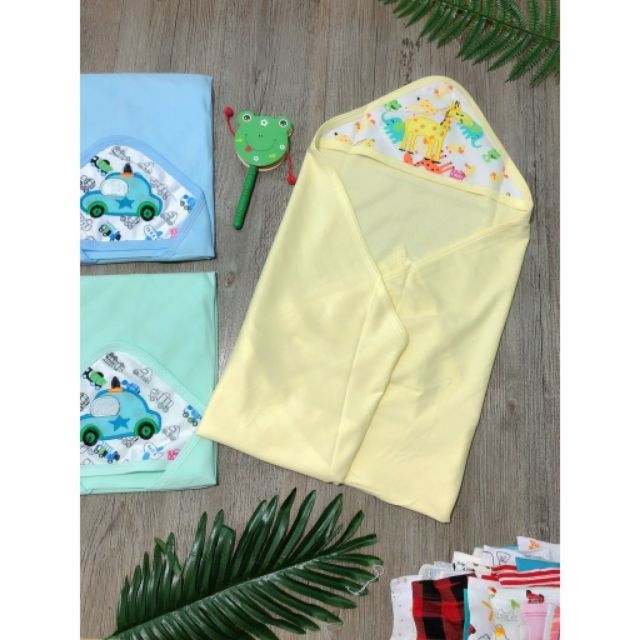 Chăn ủ mùa hè có mũ / 100% cotton hàng đẹp