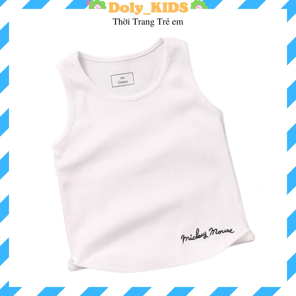 Áo ba lỗ sát nách bé trai DOLY KIDS, áo thun bé trai Mic key Mouse Chất Thun Cotton Cho Bé từ 8-27kg