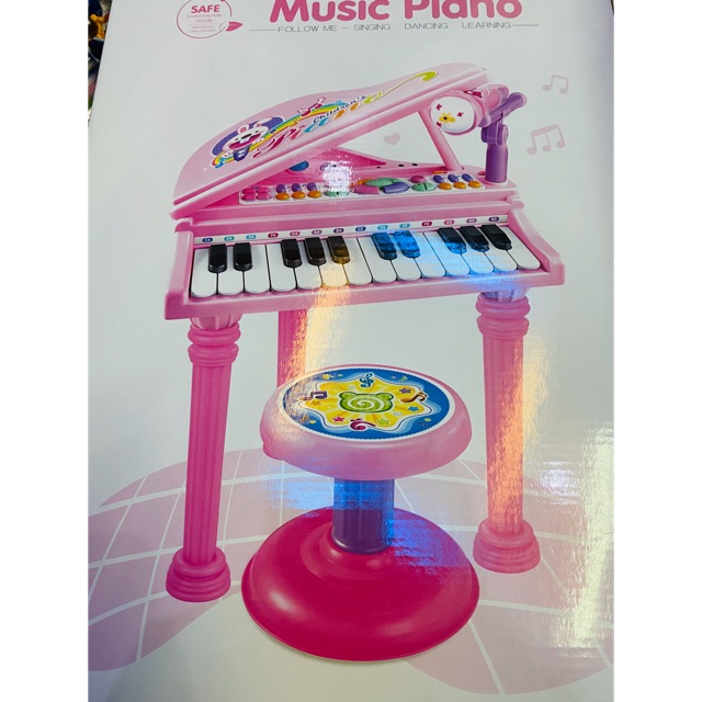 Đàn piano kèm ghế và micro cho bé cao 51cm