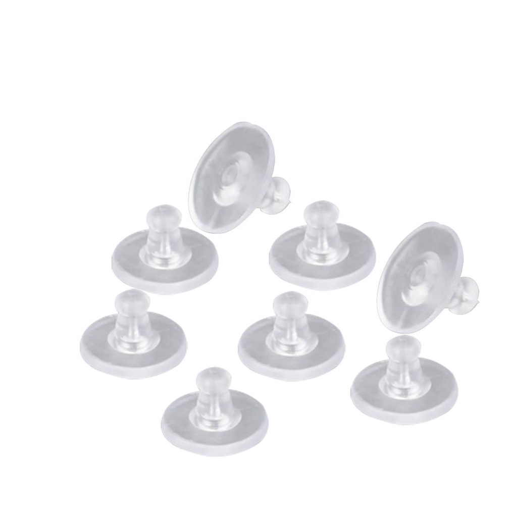 Set 500 Nút Chặn Bông Tai Bằng Silicon Trong Suốt