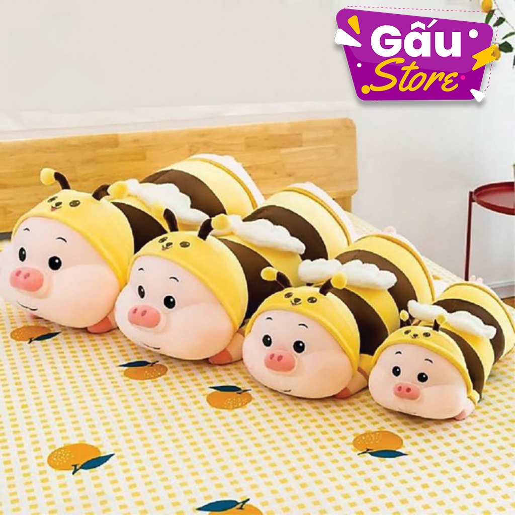 Gối ôm Heo Ong vàng nhồi bông đáng yêu - Gối ôm Heo Ong cute