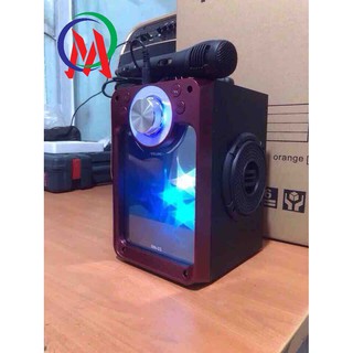 Loa bluetooth karaoke mn-03 có echo tặng kèm mic có dây