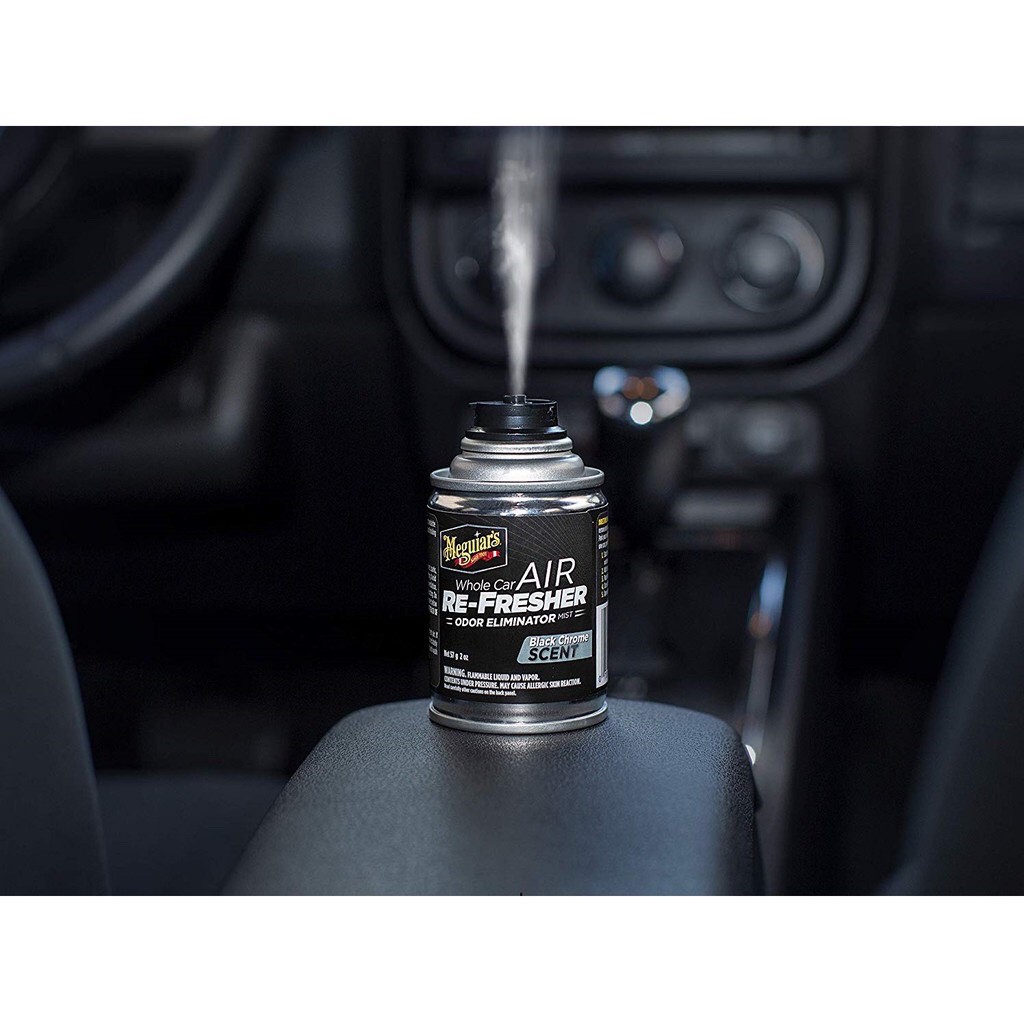 Xịt Khử Mùi Nội Thất Xe Hơi Mùi Hương Nam Tính Meguiar's Air Refesher - Black Chrome Scent (G181302) 57g chamsocxestore