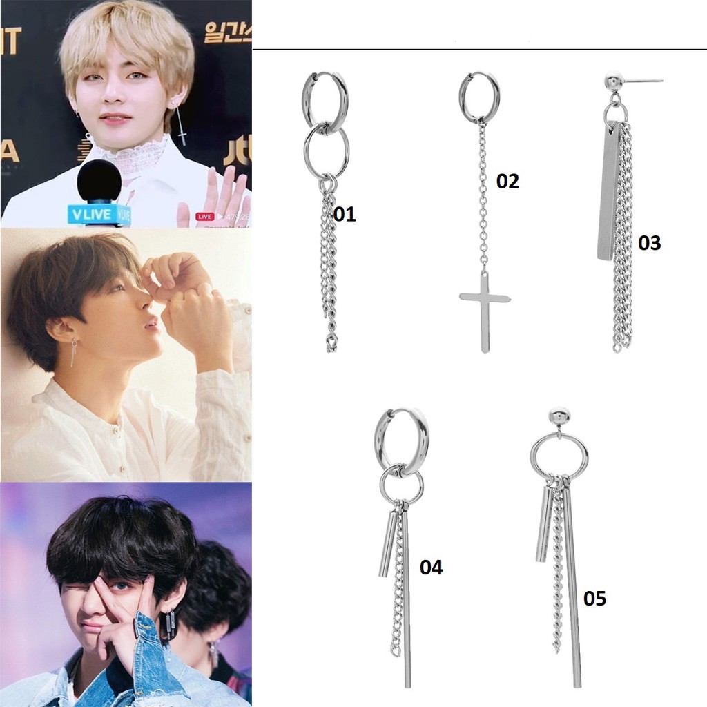 Khuyên tai bông tai nam BTS nhiều mẫu cho bạn lựa chọn