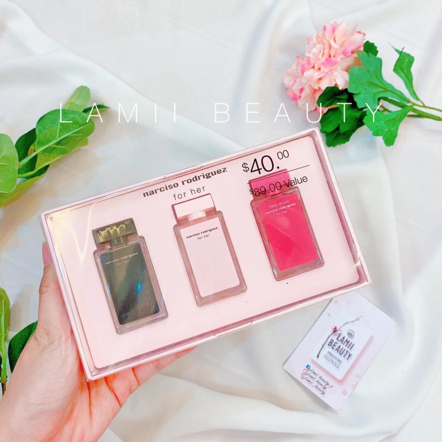 SET NƯỚC HOA NARCISO FOR HER DELUXE MINI COFRE