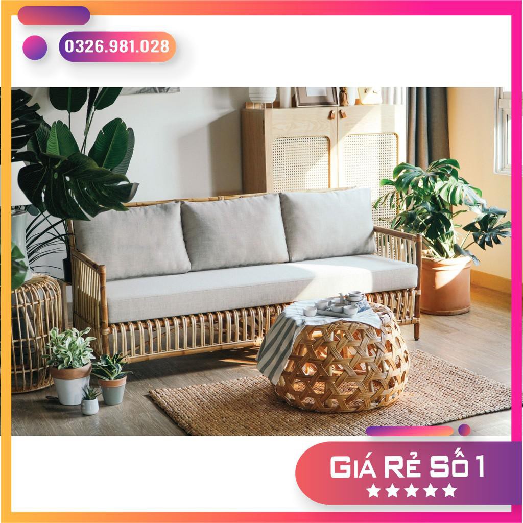 [Giá Xưởng] gường mây, sofa mây dài nội thất phòng khách, quán cafe, homestay, khu nghỉ dưỡng CAO CẤP