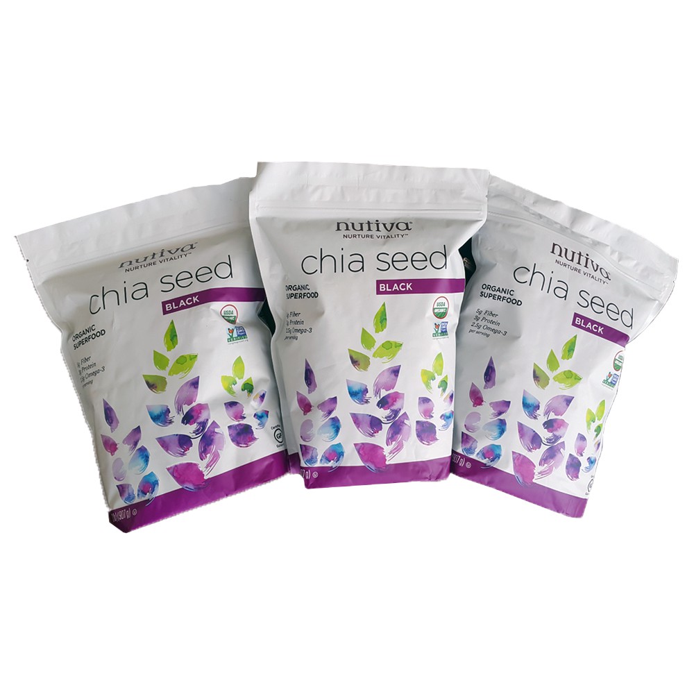 [Mã 159FMCGSALE giảm 8% đơn 500K] Hạt chia đen Nutiva nhập khẩu từ Mỹ gói 907gr hàng chuẩn không tạp chất Sutoshop