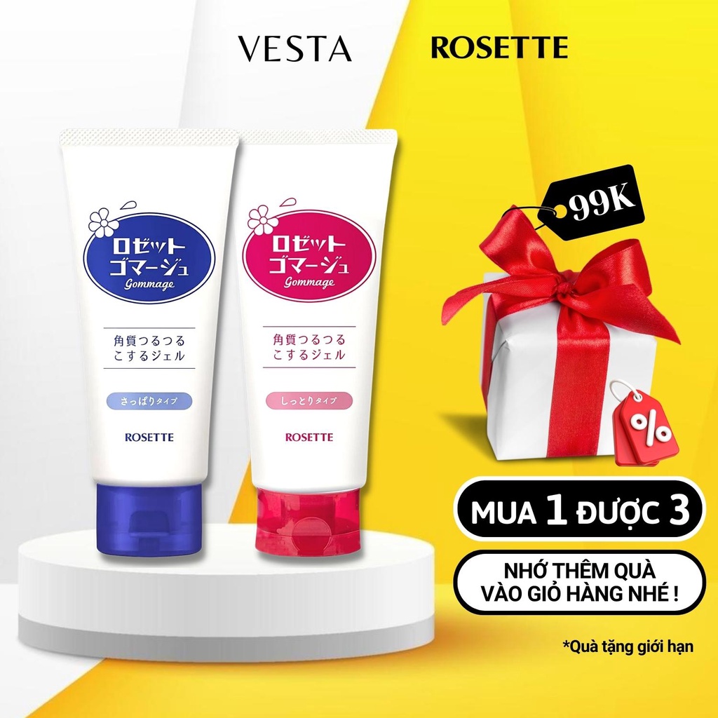 Tẩy Da Chết Rosette - Gel Tẩy Tế Bào Chết Mặt Peeling Nhật Bản 120gr