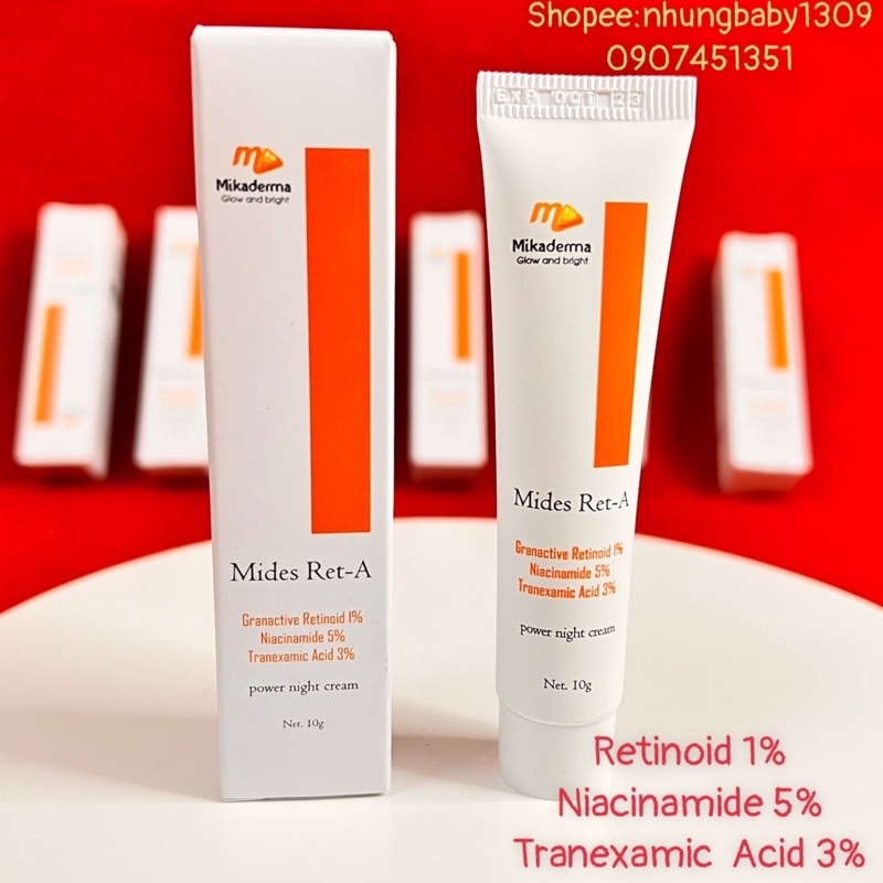 Mides Ret-A retinoid 1%, niacinamide ,tranexamic chống lão hoá giảm thâm nám