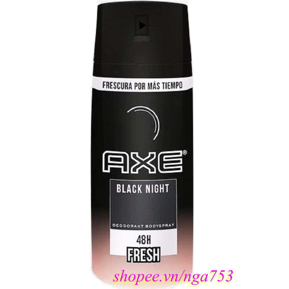 Xịt Khử Mùi Axe 150ml Tiempo Black Night, nga753 Uy Tín Từ Chất Lượng.