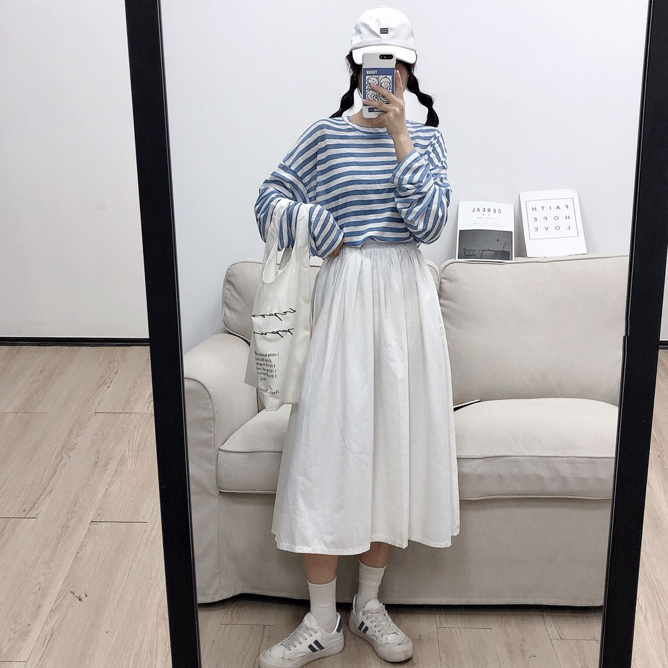 Chân Váy Chữ A Lưng Cao Phối Túi Phong Cách Hàn Quốc Unique | BigBuy360 - bigbuy360.vn