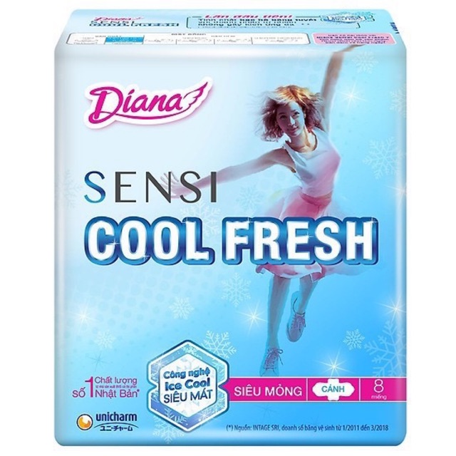 BVS Diana Sensi Cool Fresh Mát Lạnh 8 miếng /gói