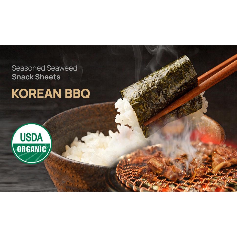 Rong Biển Ăn Liền Hàn Quốc Vị BBQ Thịt Nướng Thơm Ngon - Rong Biển Rắc Cơm - Snack Rong Biển BBQ - HCM