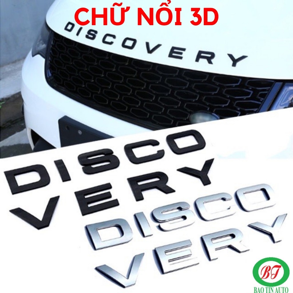 Chữ nổi 3D Discovery dán xe ô tô - Làm đẹp xe kèm keo 3M