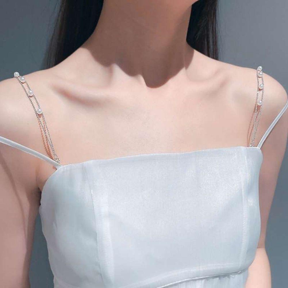 HARRIETT Dây Đeo Vai Họa Tiết Chiếc Lá Kim Loại Thời Trang Mùa Hè Quyến Rũ Cho Nữ