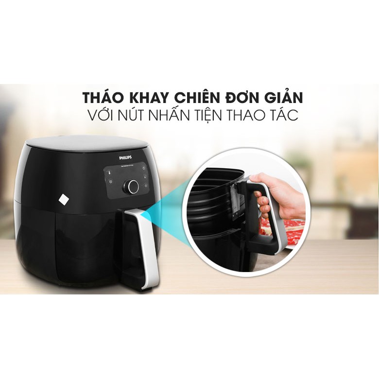 [Mã 66ELHASALE hoàn 7% đơn 500K] Nồi chiên không dầu Philips Airfryer HD9650 XXL- Hàng Chính Hãng