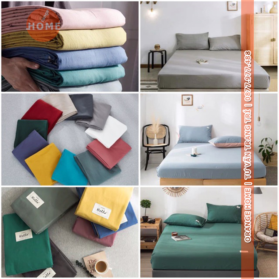 Ga nệm Ga trải giường Cotton Tici và Thun lạnh Ý cao cấp giá rẻ size 1m 1m2 1m4 1m6 1m8