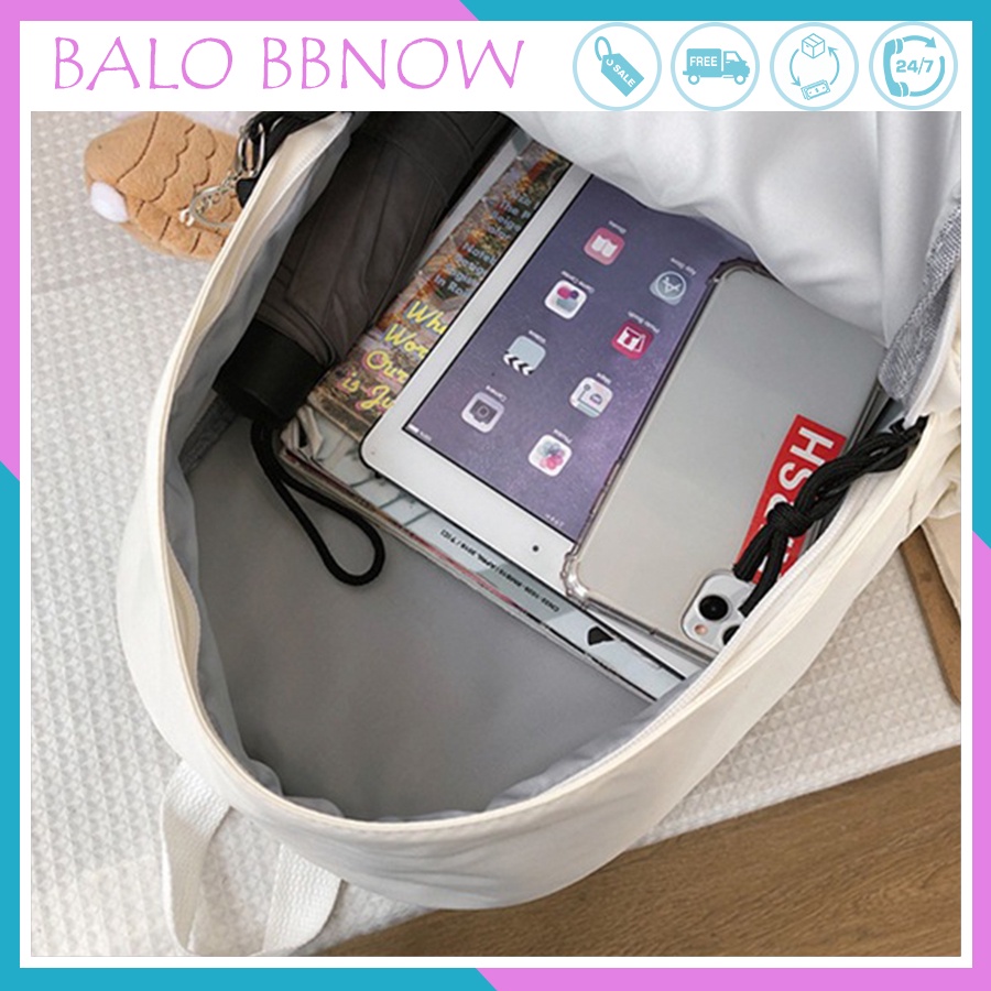 Balo nữ giá rẻ cá tính thời trang đi học BBNOW BL7 - tặng kèm sticker dễ thương