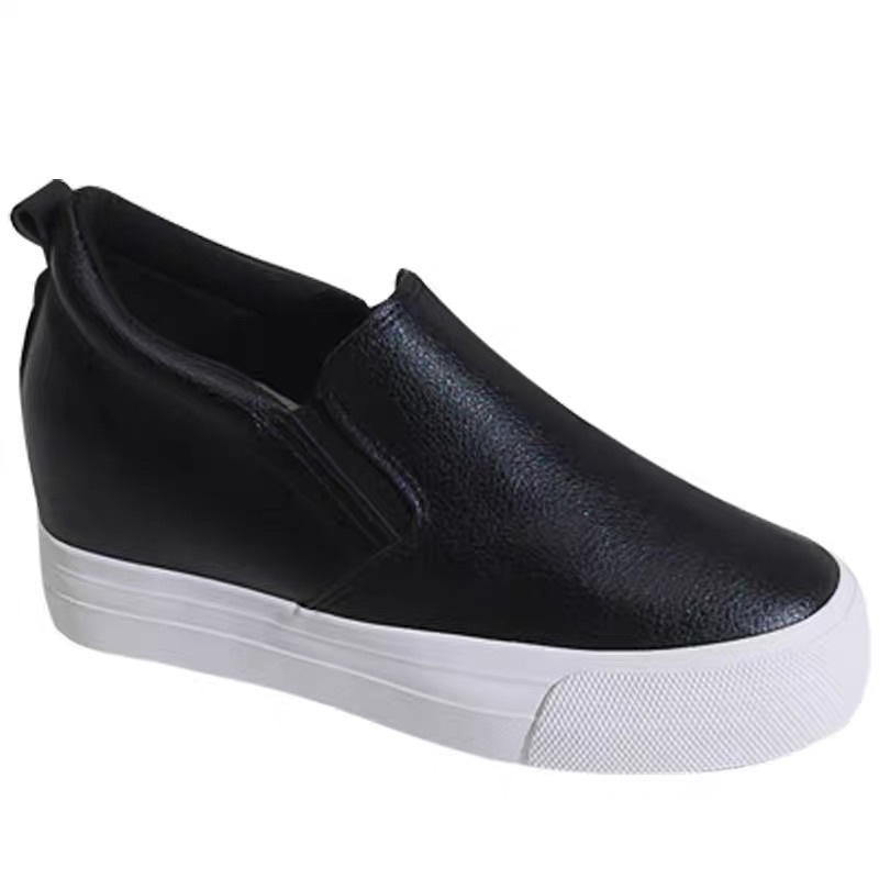 Giầy slipon/ Giầy lười độn đế cao 7cm chất liệu da lỳ