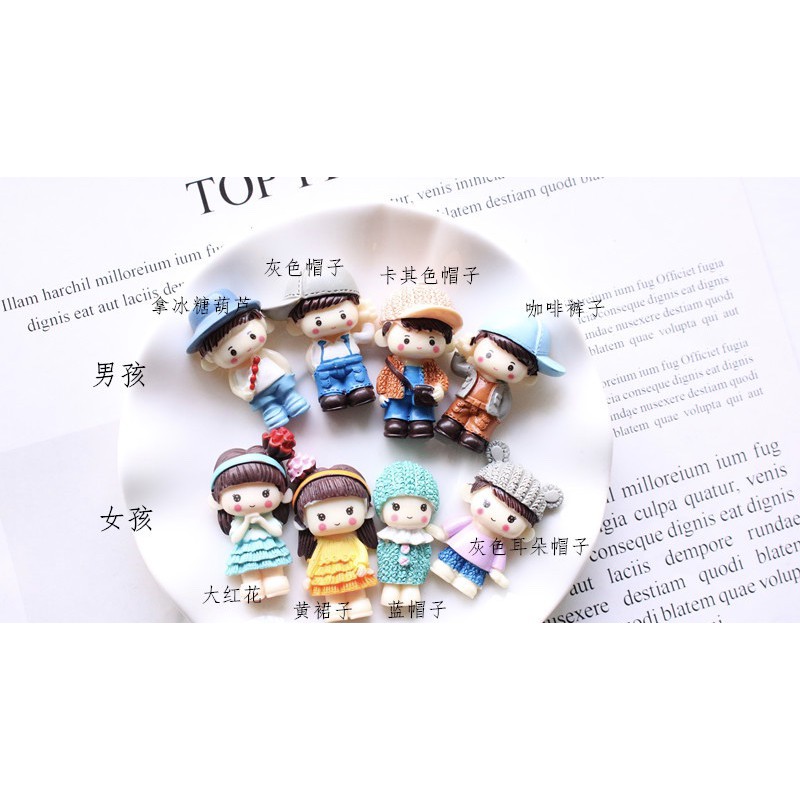 Charm (C28) slime/ Dụng Cụ Charm Trang Trí [Ko Keo &amp; Nút] Hình Nhân Vật Em Bé (3.5x2.0 cm) - Giá 1 cái