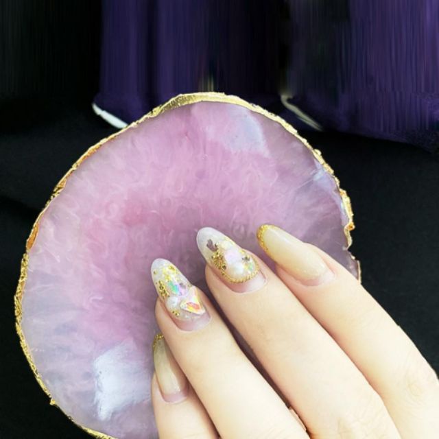 Đá cẩm thạch pha sơn gel - Đá tán màu gel vẽ, chụp mẫu nail nhiều màu