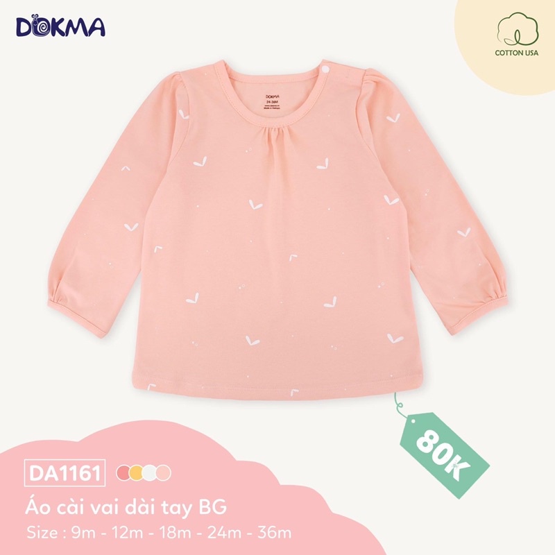 Áo Dài Tay Bé Gái hàng Dokma chất đẹp -mềm mại đem lại sự thoả mái cho bé🥰🥰🥰👌👌👌