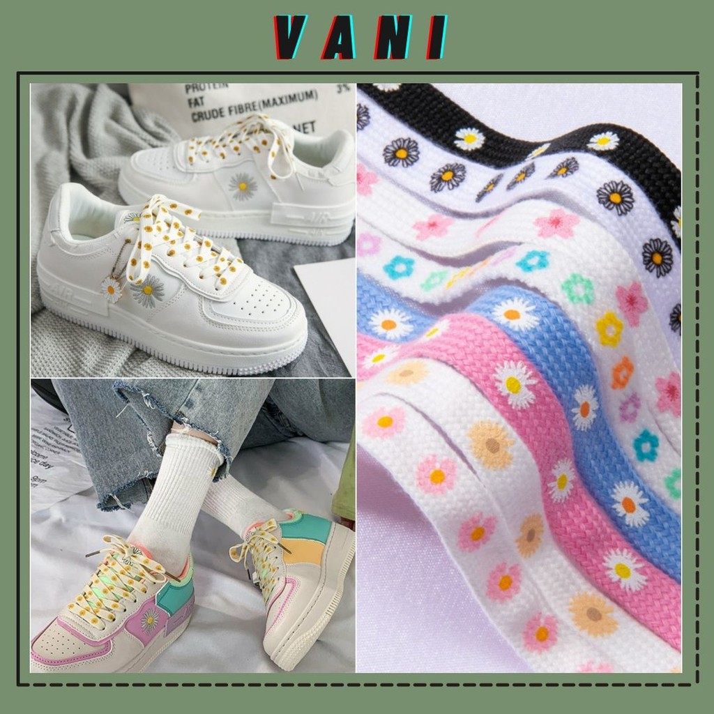 (120cm) Dây Giày Hoa Cúc - Phụ Kiện Giày Sneakers - Vani Store [TAT00027]