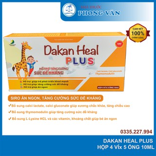 Siro Dakan cho bé ăn ngon, ngủ tốt, tăng cường sức đề kháng, cao lớn, thông minh, hết biếng ăn. Hộp 20 ống x 10ml.