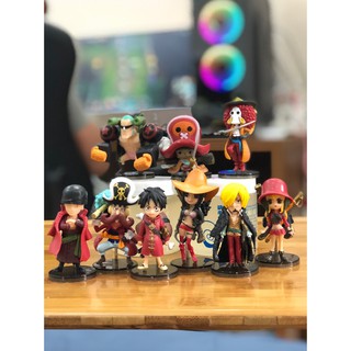 Mô Hình Nhân Vật One Piece Team Luffy Chibi 9 con