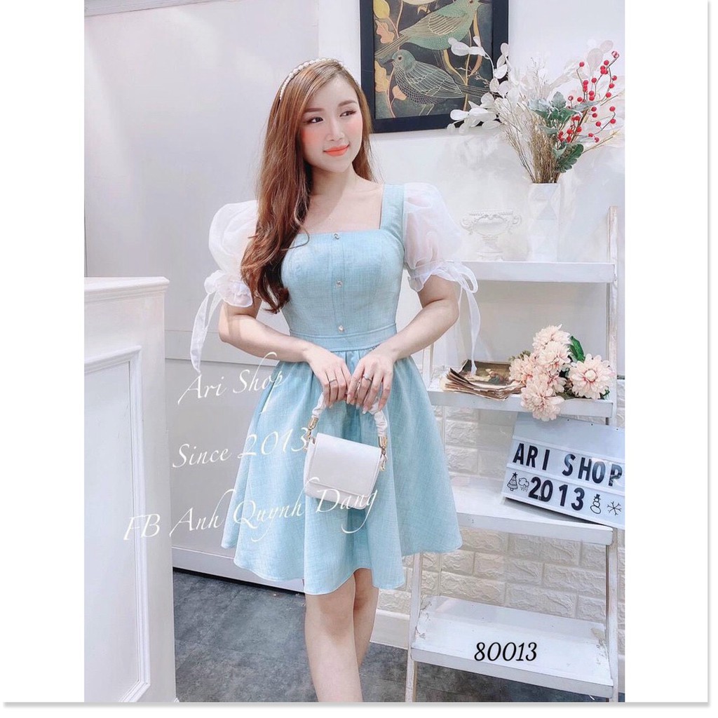 ĐẦM PHỐI VOAN,2 MÀU SINH DỘNG,HOẠ TIẾT TRƠN NHƯNG VÔ CÙNG SINH ĐỘNG THỜI TRANG KOKO MI