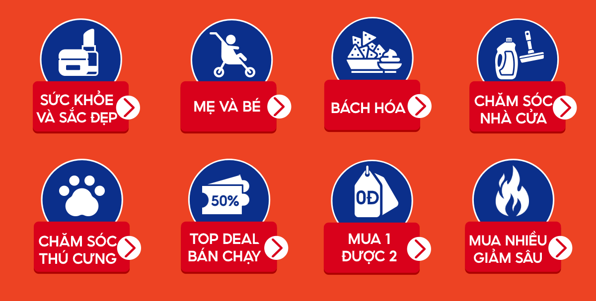 Nhập mã FMCG5T2 giảm 5% tối đa 50000 cho các sản phẩm FMCG, đơn tối thiểu 300000.