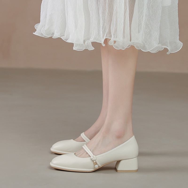 Giày Cao Gót Mũi Vuông Đế Mềm Thời Trang Công Sở Cho Nữ