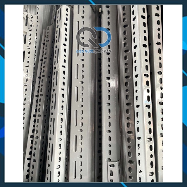 Sắt V lỗ dài 2m - V3 V4 V5x3 - Thanh sắt V lỗ lắp ghép kệ sắt đa năng