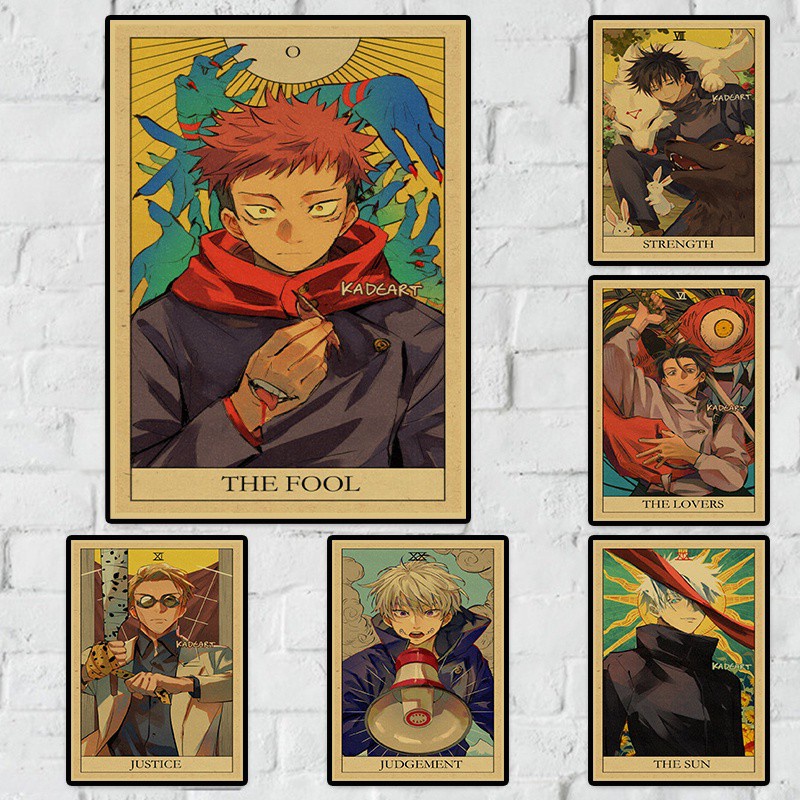 Poster Treo Tường Trang Trí In Hình Nhân Vật Anime Jujutsu Kaisen