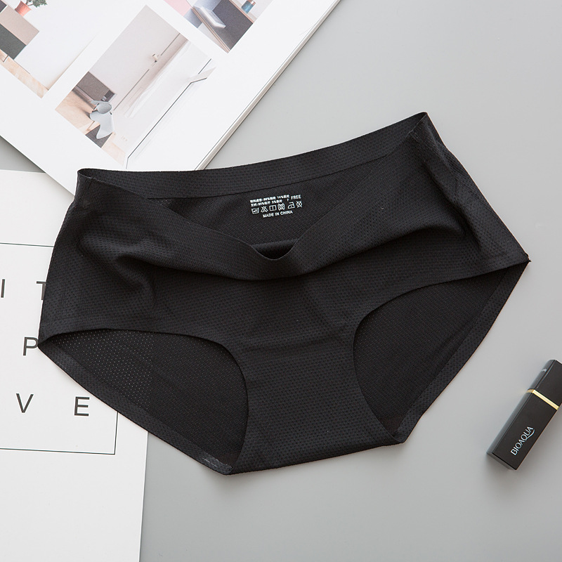 [Mới] 40-100KG Phụ nữ Quần lót liền mạch thoáng khí Đồ lót giữa Rise Briefs Ice Silk Mát nhanh Khô cộng với Kích cỡ Đồ lót | BigBuy360 - bigbuy360.vn