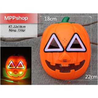 Mặt bài bí Ngô có đèn hoá trang cosplay HALOWEEN