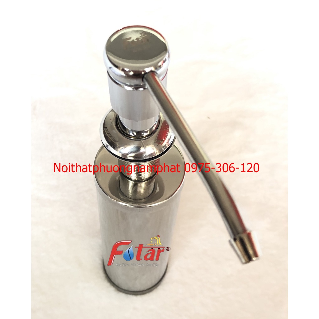 Bình Đựng Nước Rửa Chén 100% INOX BÌNH XÀ BÔNG nhấn hơi gắn âm thành, chậu nào cũng lắp vừa