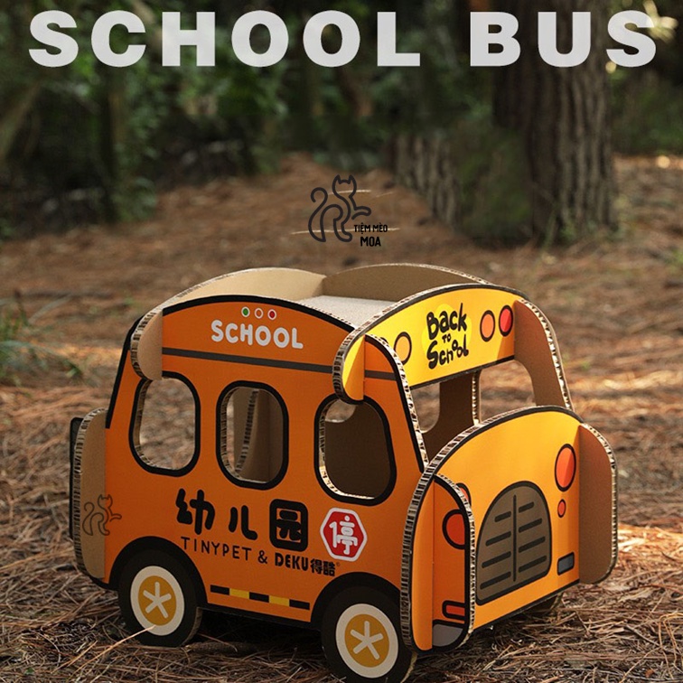 School bus dễ thương - Bàn cào móng cho mèo - Tiệm Mèo Moa