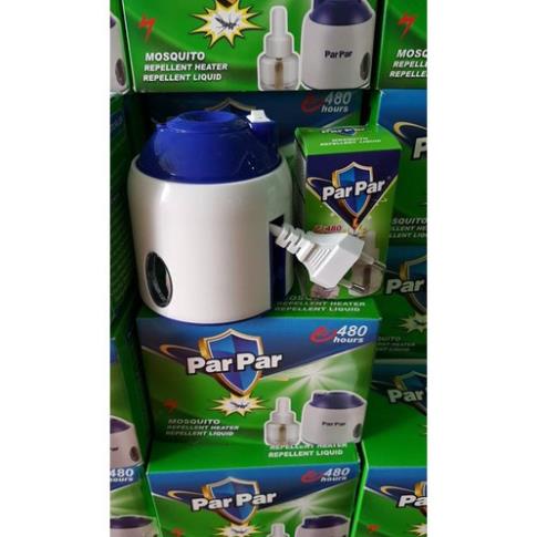Máy đuổi muỗi xông tinh dầu parpar kèm 1 lọ tinh dầu hàng chuẩn